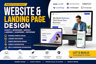 design ucraft bookmark simvoly landingi leadpages instapage business website