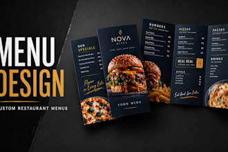 design a custom restaurant food menu