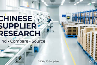 research and compare chinese suppliers for your product
