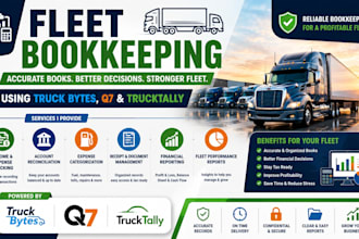 handle fleet bookkeeping using truck bytes, q7 and trucktally