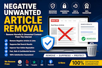 remove unwanted negative defamatory false articles and links from google search