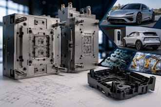 design precision injection mold for automotive, ev, electronics, industrial part