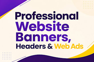 design website banner, web slider, and website headers, banner ads