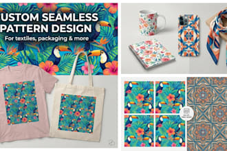 design seamless repeat patterns for textiles and packaging