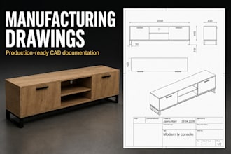 create professional manufacturing and technical drawings