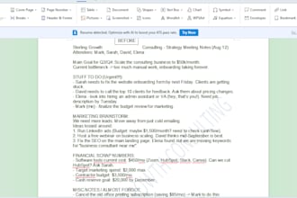 type, organize, and format your messy notes into professional documents