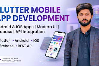 develop custom mobile app using flutter for android and ios