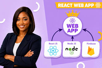 build a web app using react js, node js and firebase