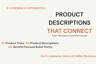write high converting ecommerce product descriptions