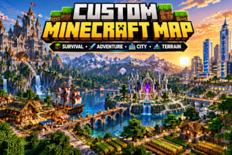 create custom minecraft survival, adventure, city and server maps