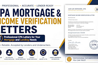 mortgage CPA letter, self employed income verification, underwriter verification