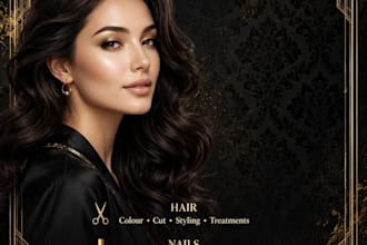 design luxury perfume and business flyer for boutique salon shop