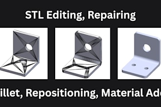 edit, repair, modify and convert stl, 3mf, step files in solidworks and blender