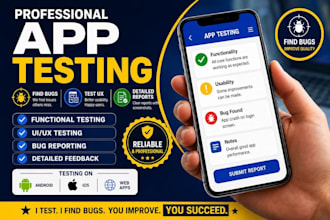 test your mobile app for bug, usability and functionality