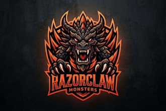 design a fierce monster logo for your brand