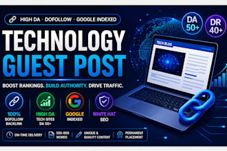 do tech link building and provide high quality tech backlinks