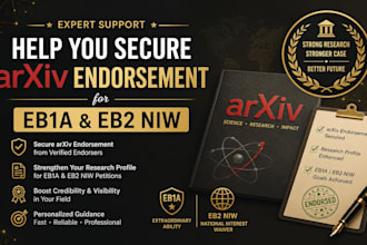 help you secure arxiv endorsement for eb1a and eb2 niw