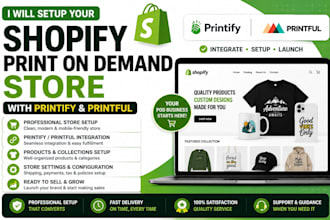 setup your shopify print on demand store with printify and printful