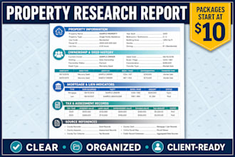 provide real estate property title search report