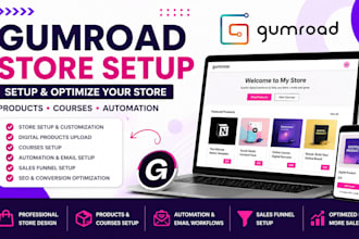 set up and optimize your gumroad store products courses and automation