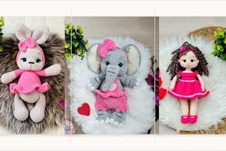 crochet beautiful high quality handmade toys customised for you