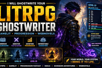 ghostwrite your litrpg, gamelit or progression fantasy novel