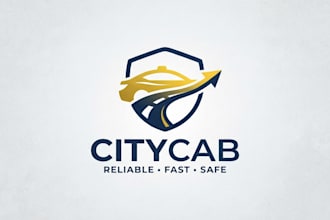 design a professional taxi logo for your brand