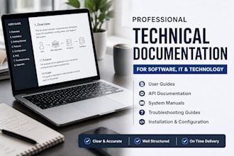 write technical documentation on software, IT and technology