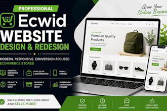 design ecwid website,  landing page, redesign ecwid website, ecwid store