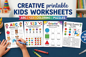 create printable kids worksheets and educational activities
