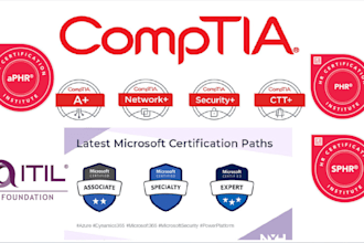 help you to achieve salesforce, microsoft, comptia,aws and pmp certification