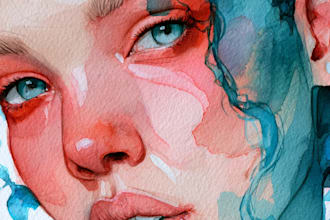 create a watercolor portrait