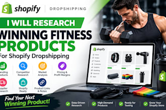 research winning fitness products for shopify dropshipping