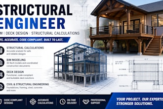 be your structural engineering consultant for bim, decks and civil projects