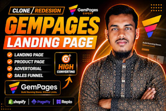 design high converting shopify landing page using gempage