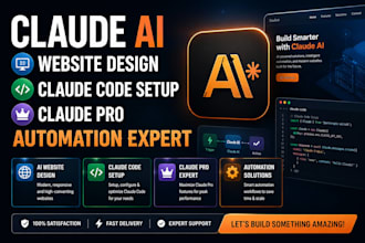 claude ai website design claude code setup claude pro automation expert