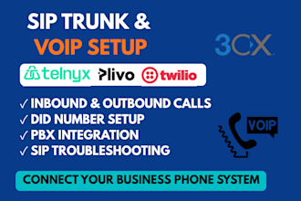 setup sip trunk and did numbers on twilio, telnyx or plivo
