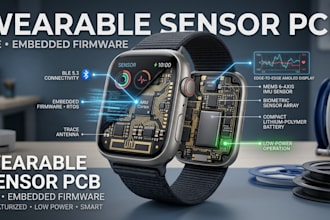 design miniaturized wearable sensor pcb and embedded ble firmware