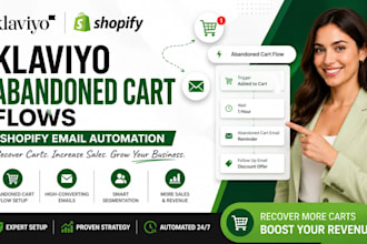 create klaviyo abandoned cart flows shopify email automation ecommerce