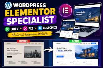 be your wordpress elementor specialist for design, fixes and customization