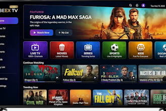 custom iptv app branding apple tv samsung lg app ott app with premium layout