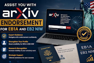 assist you with arxiv endorsement  for eb1a and eb2 niw
