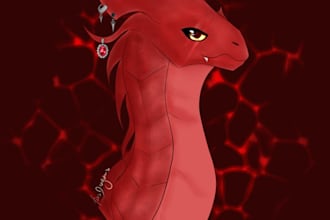 illustration digital de dragons