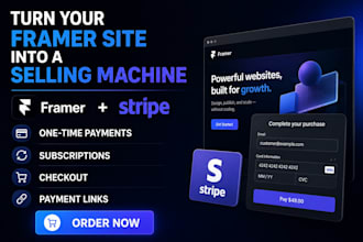 fix or integrate stripe payments on your framer website