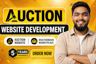 build auction, bidding and multivendor ecommerce website