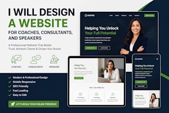 design a website for coaches, consultants, and speakers