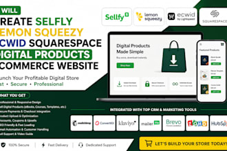 create sellfy lemon squeezy ecwid squarespace digital products ecommerce website