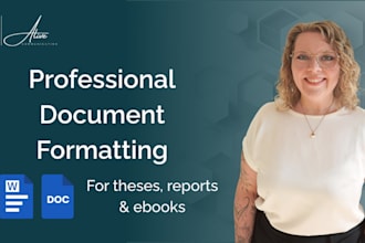 professionally format your thesis, report, ebook, etc in word or google docs