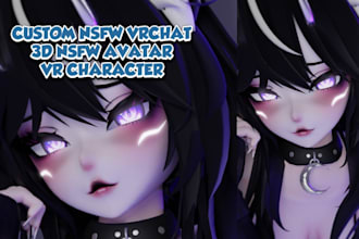 edit custom 3d vrchat avatar, upload vrchat booth avatar, nsfw vrm vroid quest