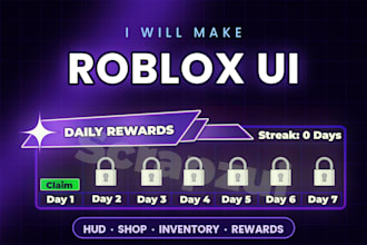 design clean roblox gui ui for your game